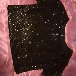 NWOT Sequined crop top